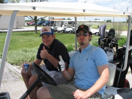 Carl and Joe getting ready for the back 9.